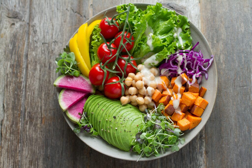 Salat, grün, gesund, Ernährung, bund, Tomate, frisch